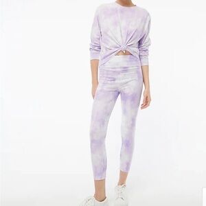 EUC J. Crew Women’s Cropped Purple Tie-Dye Leggings Sz med